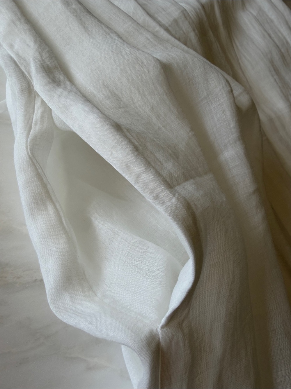 Banana Republic crisp White Ramie linen lined Halter Maxi Dress Waist XS NWOT - Picture 11 of 15